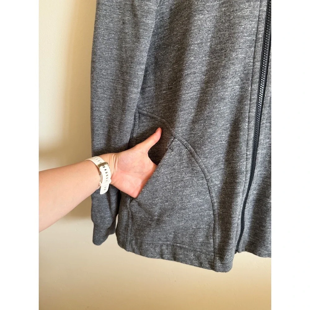 Lululemon Pleat to Street Bomber Jacket Snow Slub Cotton Fleece Athleisure